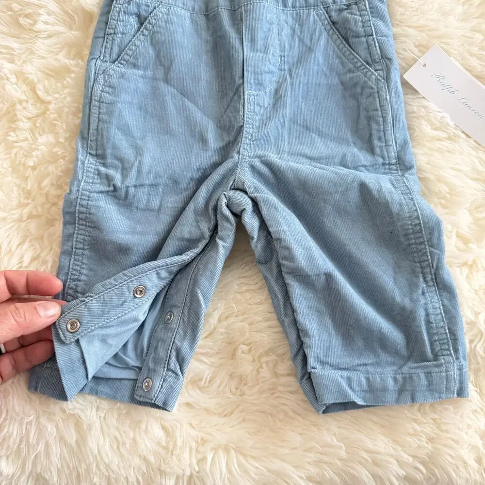 NEW Ralph Lauren Blue Corduroy Overall